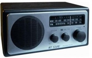 WR1 B, retro radio AM/FM, zwart