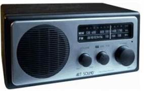 WR1 B, retro radio AM/FM, zwart