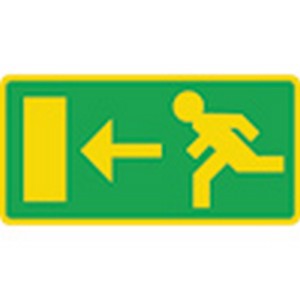PICTOGRAM NOODUITGANG LINKS FOTOLUM