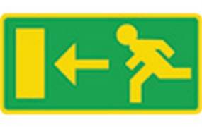 PICTOGRAM NOODUITGANG LINKS FOTOLUM
