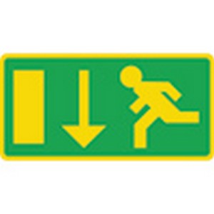 PICTOGRAM NOODUITGANG RECHTDOOR FOT