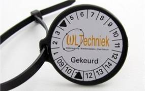KEURINGSSTICKER NEN3140 WIT